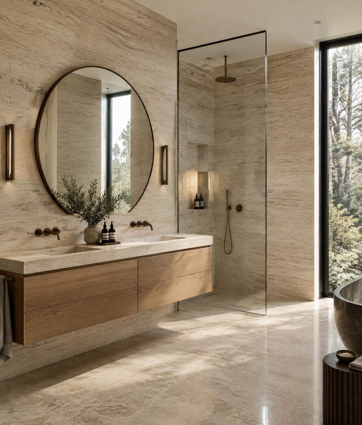 Illustrative bathroom finishes